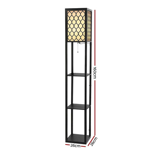 3-Tier Floor Lamp with Storage Shelves – Modern LED Light Stand