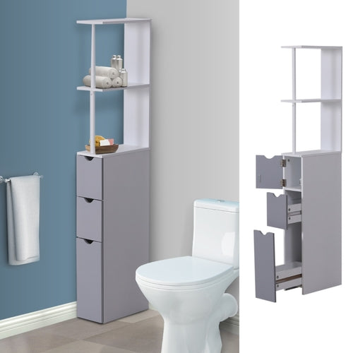 Slim Bathroom Storage Tower – Space-Saving Cabinet with Drawers & Shelves